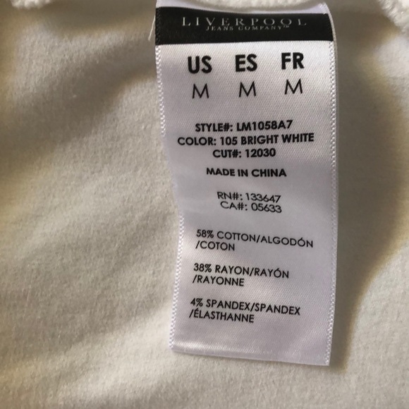 Liverpool Jeans White Moto Jacket - Picture 5 of 5